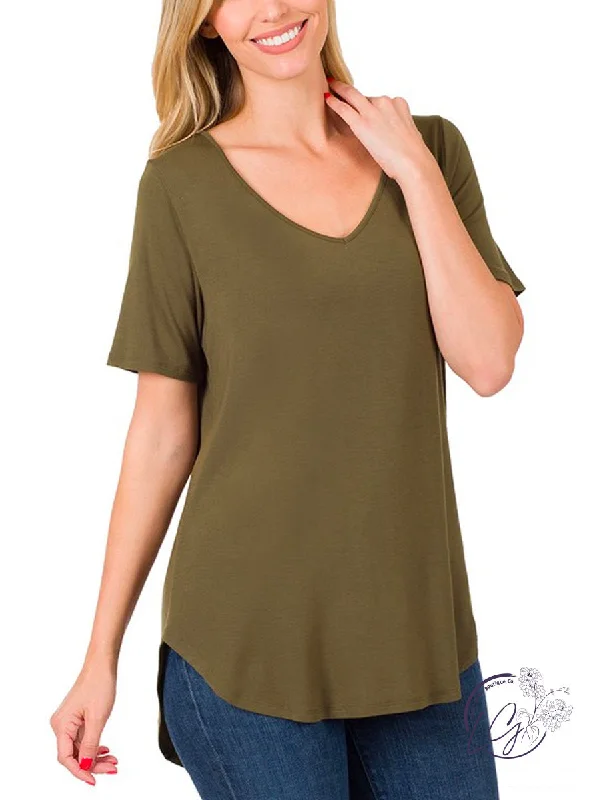 Comfort Caress V-Neck Tee