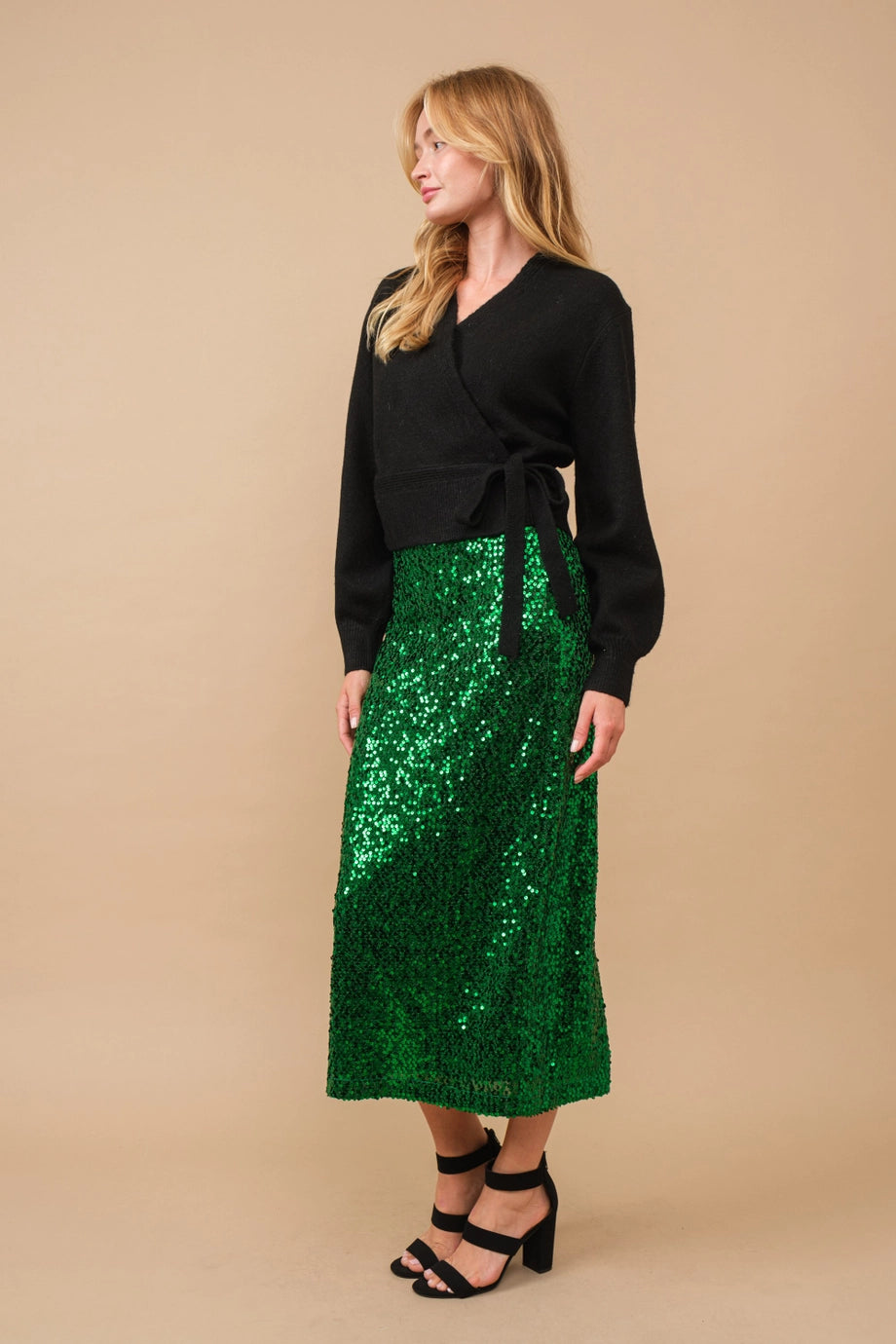 Sharon Sequin Midi Skirt