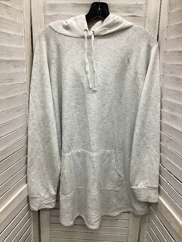 Athletic Top Long Sleeve Hoodie By Torrid In Grey, Size: 2x