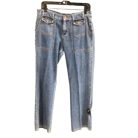 Jeans Straight By Dkny In Blue Denim, Size: 10