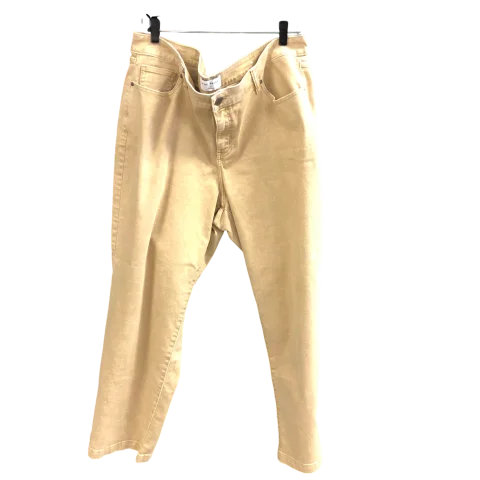 Jeans Straight By Lane Bryant In Beige, Size: 18