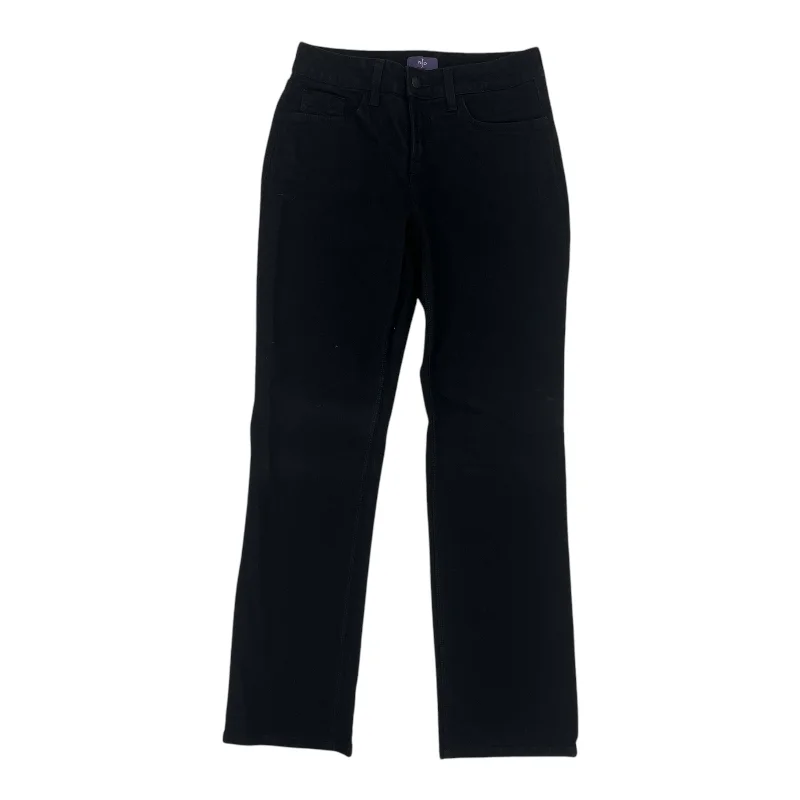 Jeans Straight By Not Your Daughters Jeans In Black Denim, Size:4P