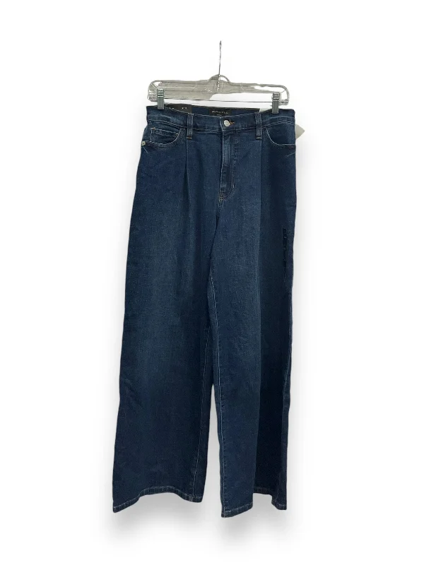 Jeans Wide Leg By Banana Republic In Blue Denim, Size: 4