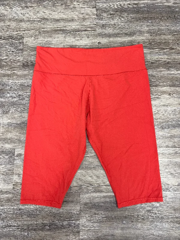 Athletic Capris By Athleta In Red, Size: 3x