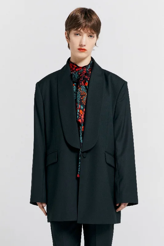 Karen Walker Oversized Dinner Jacket - Dark Green