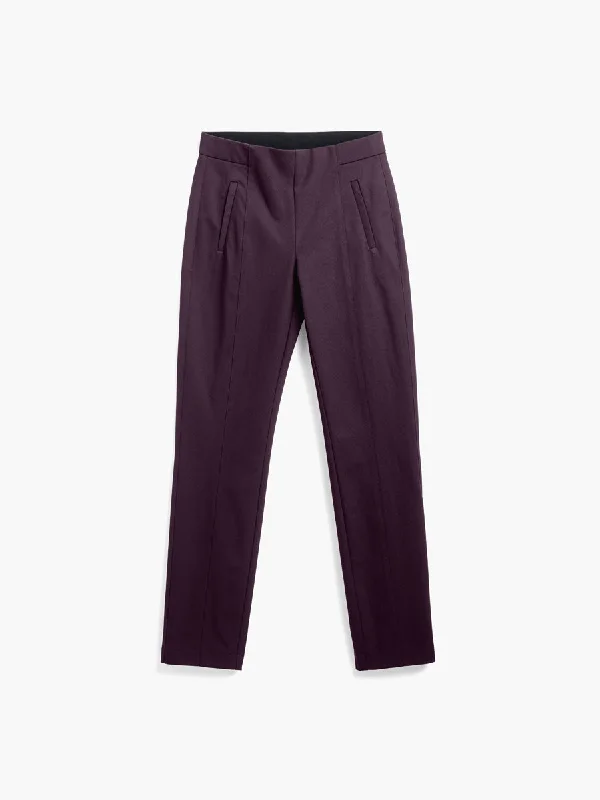 Women's Kinetic Pintuck Pant - Burgundy