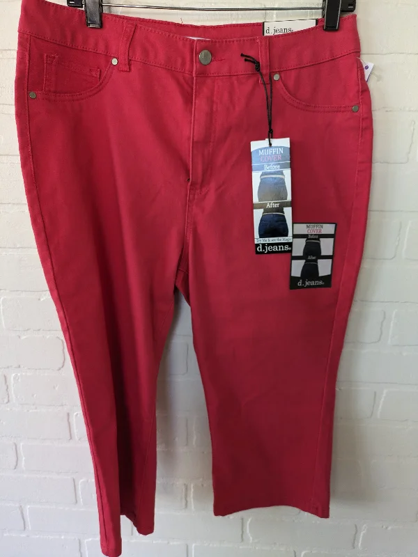 Red Capris D Jeans, Size 14