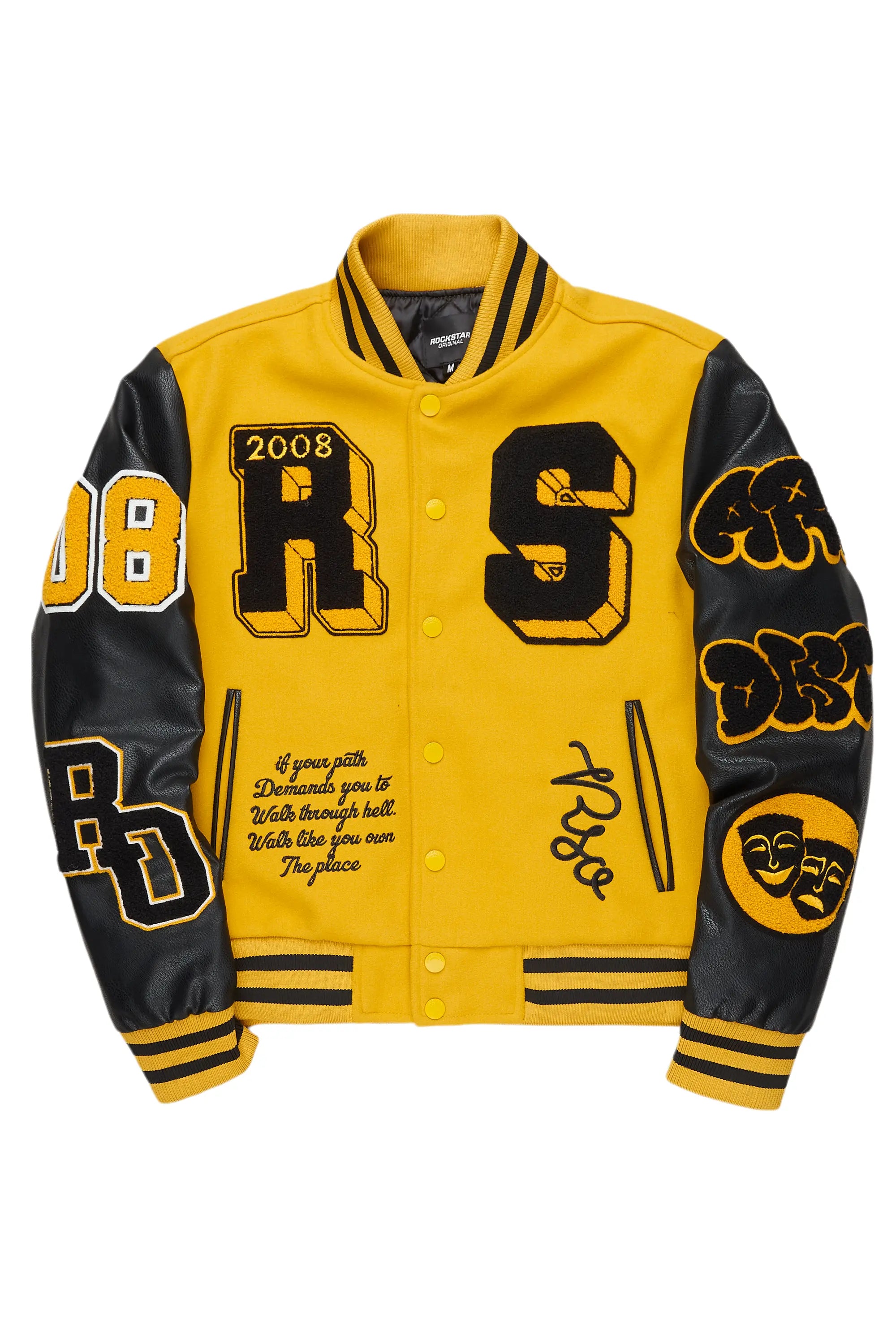 Leslaw Yellow/Black Varsity Jacket