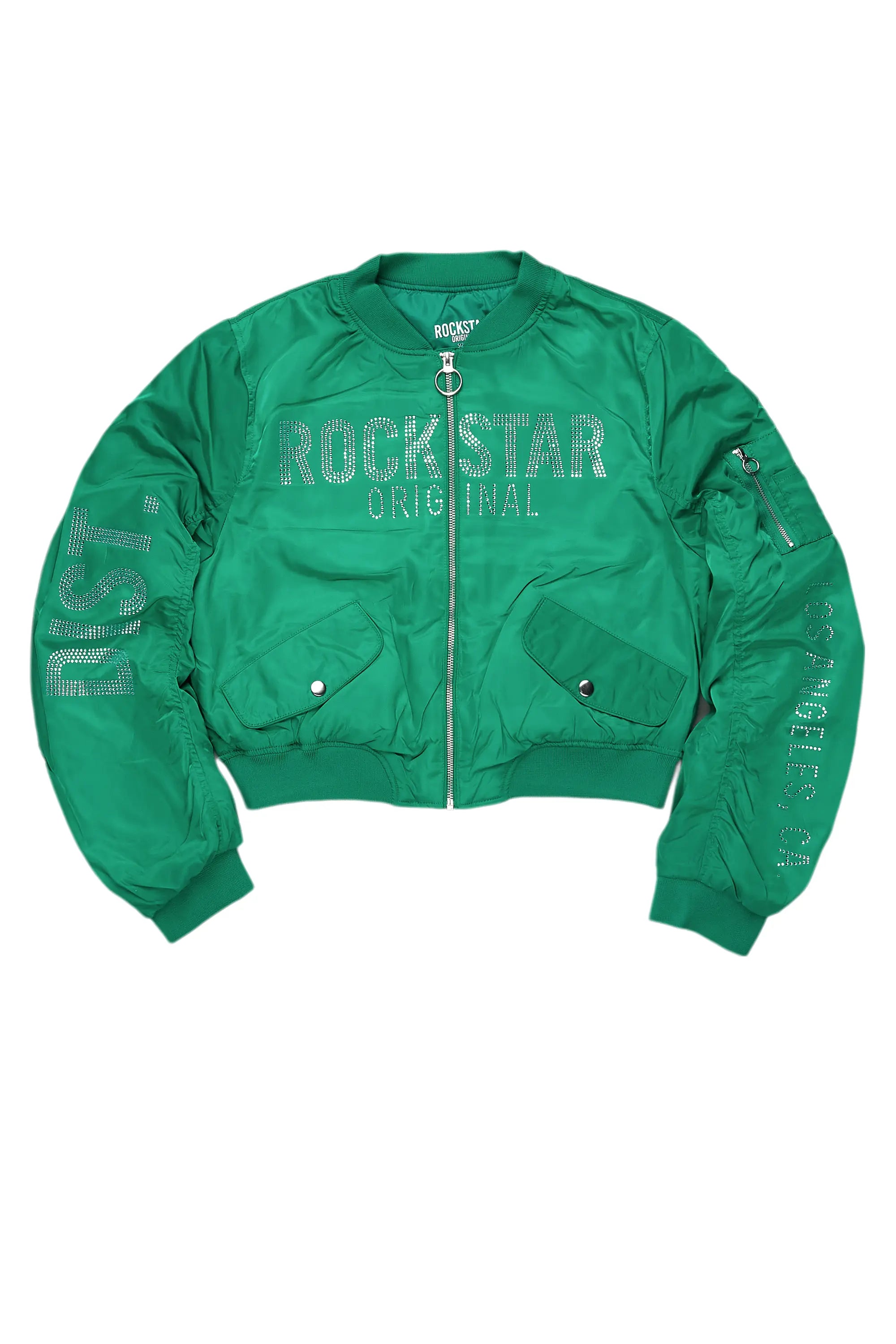 Charneisa Green Bomber Jacket