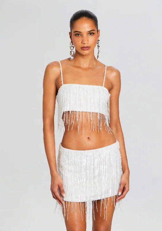 Saylor Sequin Fringe Top