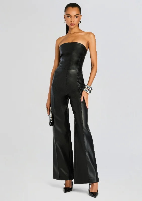 Zoe Vegan Leather Jumpsuit