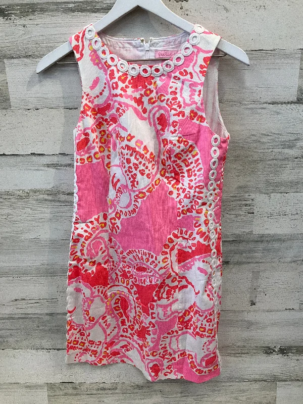 Dress Casual Midi By Lilly Pulitzer In Orange & Pink, Size: Xs