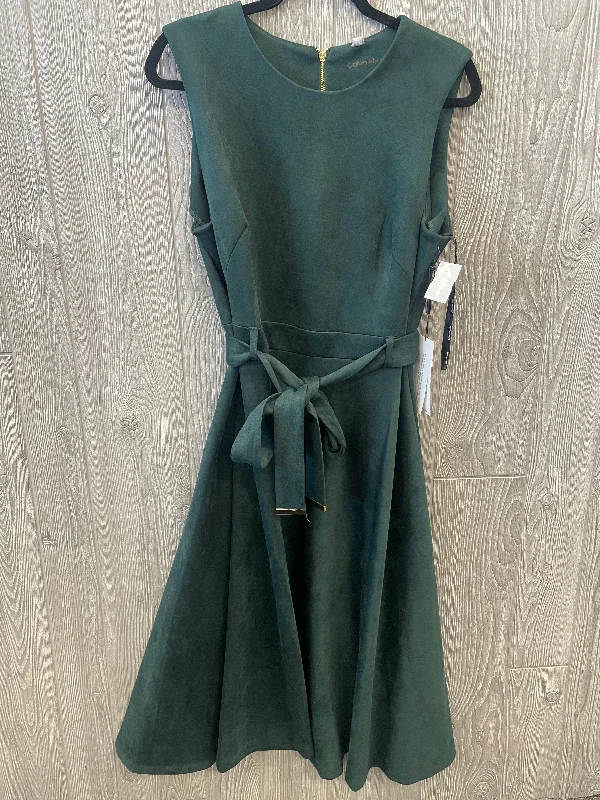 Dress Party Midi By Calvin Klein In Green, Size: L