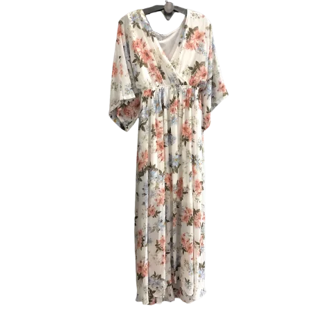 Dress Casual Maxi By Cmc In White, Size: 3