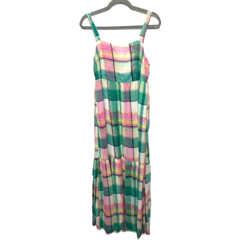 Dress Casual Maxi By Loft In Plaid Pattern, Size: Xs