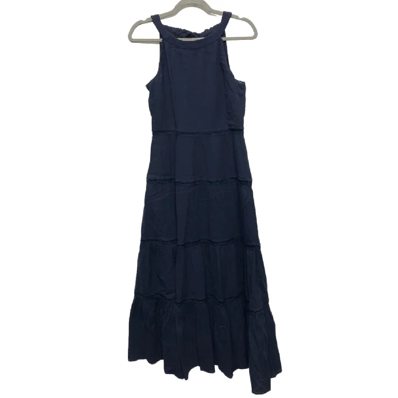 Dress Casual Maxi By Talbots In Navy, Size: 2