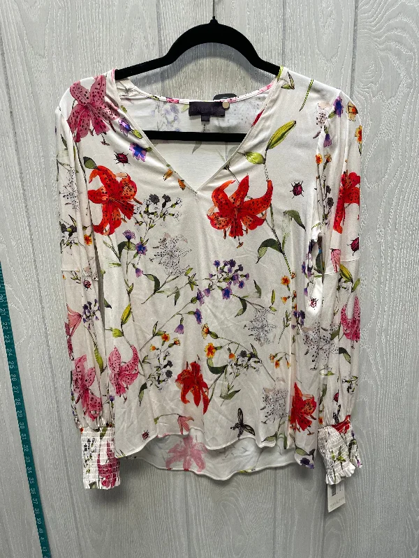 Blouse Long Sleeve By Hale Bob In Floral Print, Size: S