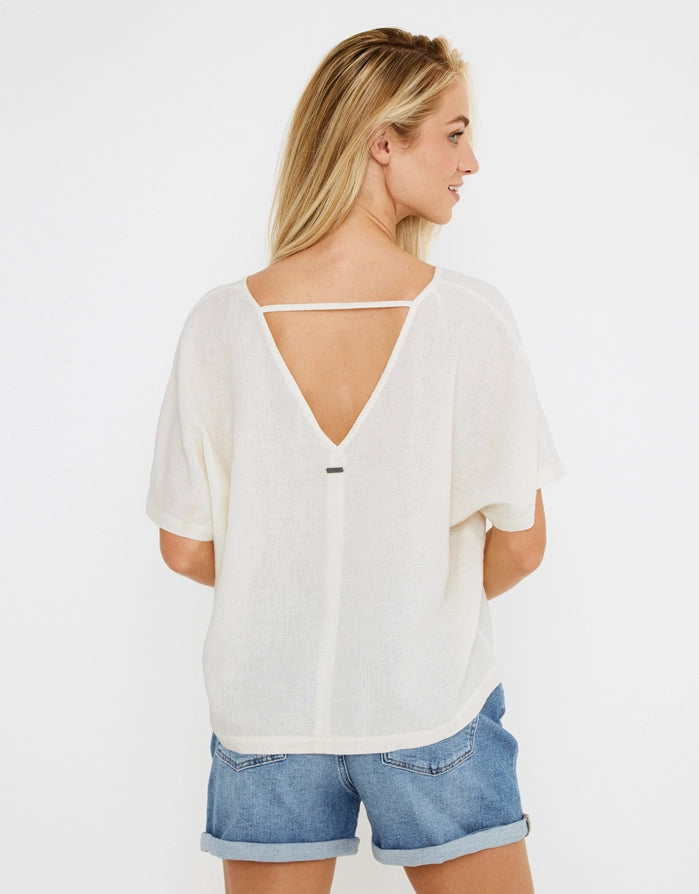 Blusa Manga Corta Lino - Casilda